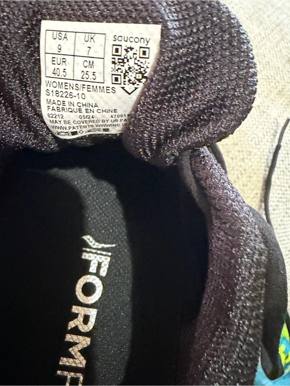 Saucony Black Athletic Running Sneakers with Subtle Gray Logo